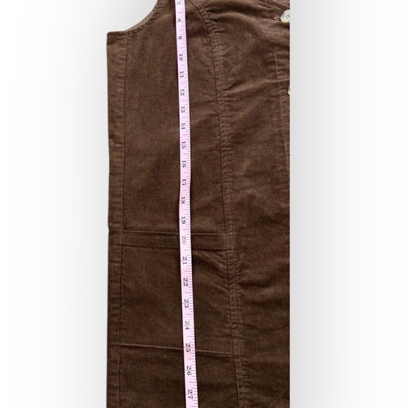 Sincerely Jules Brown Corduroy Button Front Sleeveless Dress No Size Tag Fits S - Picture 5 of 6